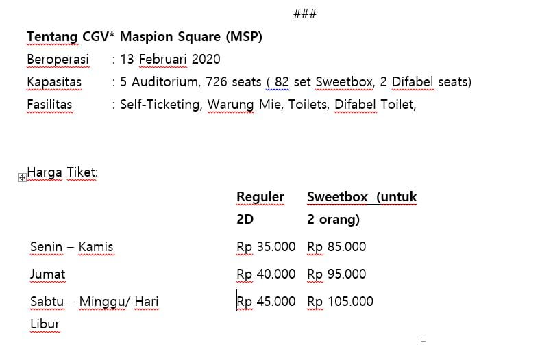CGV MSP Surabaya