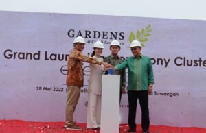 peluncuran Cluster Evergreen di Gardens at Candi Sawangan